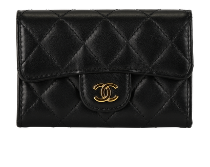 Chanel Classic Card Holder, £395, Accessories, Black, Lambskin Leather, Front view